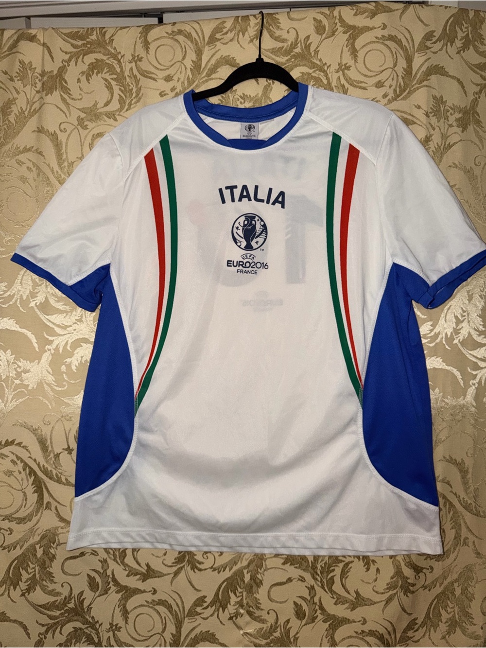 Italia Euro 2016 White & Blue Men’s Soccer Jersey